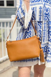 Purse Zippered Compartment - Brown