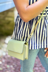 Lauryn Flapover Crossbody Bag – Lt. Sage