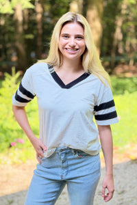 Vintage Wash V-Neck Top - Ivory