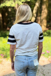 Vintage Wash V-Neck Top - Ivory