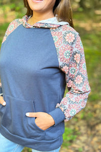 Pattern Sleeve Hoodie
