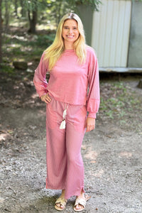Striped Patchwork Pocket Pants