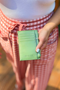 Sia Zip Card Holder Wallet - Dark Sage