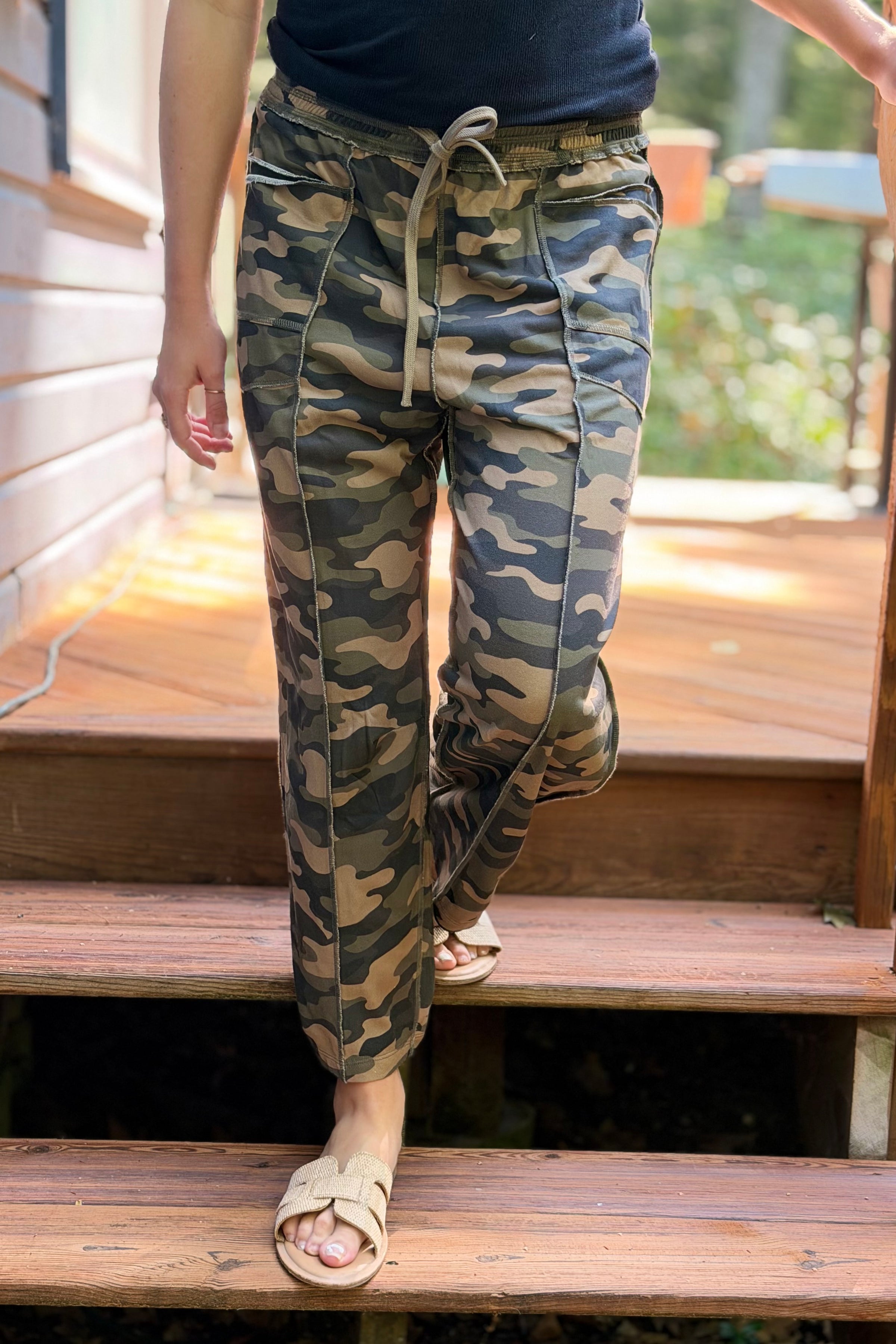 Barrel Fit Utility Pants - Camouflage