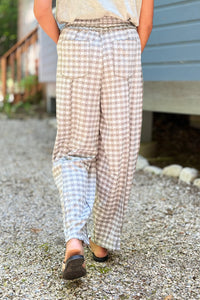 Check Barrel Fit Utility Pants - Blue