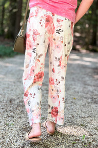 Barrel Fit Utility Pants - Cream Rose