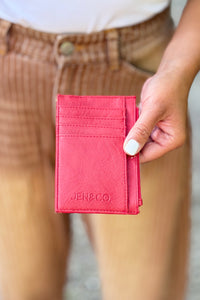 Sia Zip Card Holder Wallet - Red