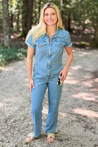 Denim Utility Jumpsuit