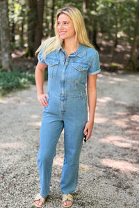 Denim Utility Jumpsuit