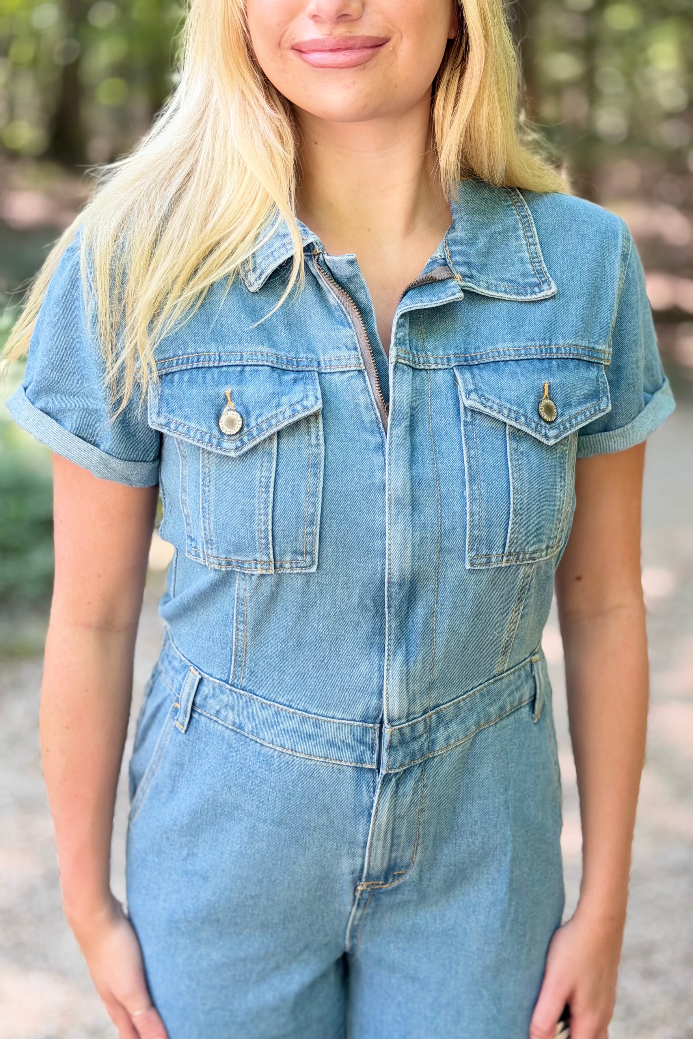 Denim Utility Jumpsuit