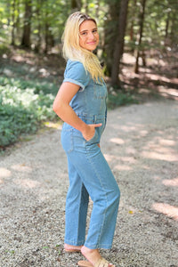 Denim Utility Jumpsuit