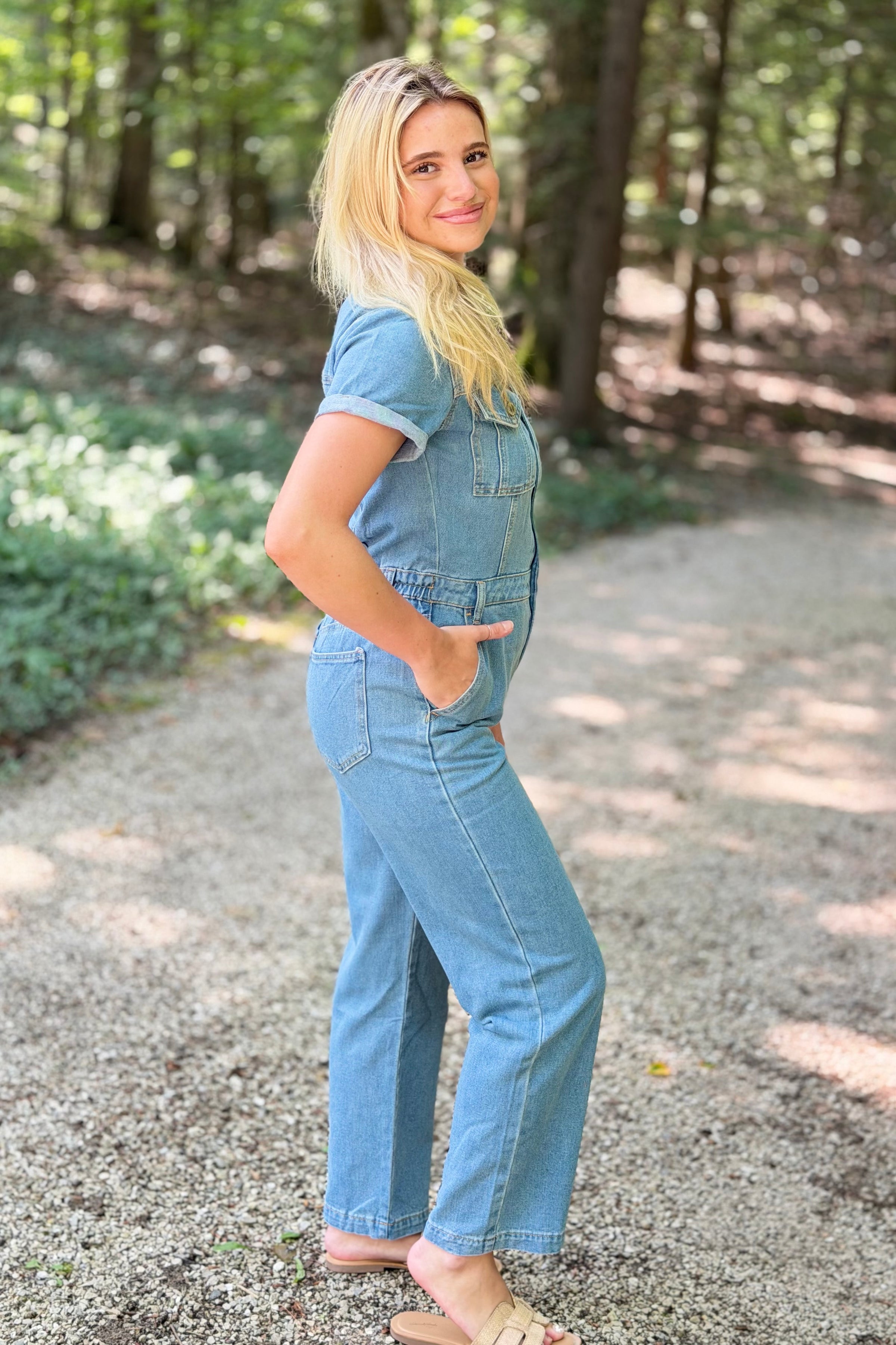 Denim Utility Jumpsuit
