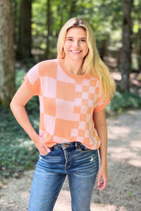 Checkered Casual Top - Mango