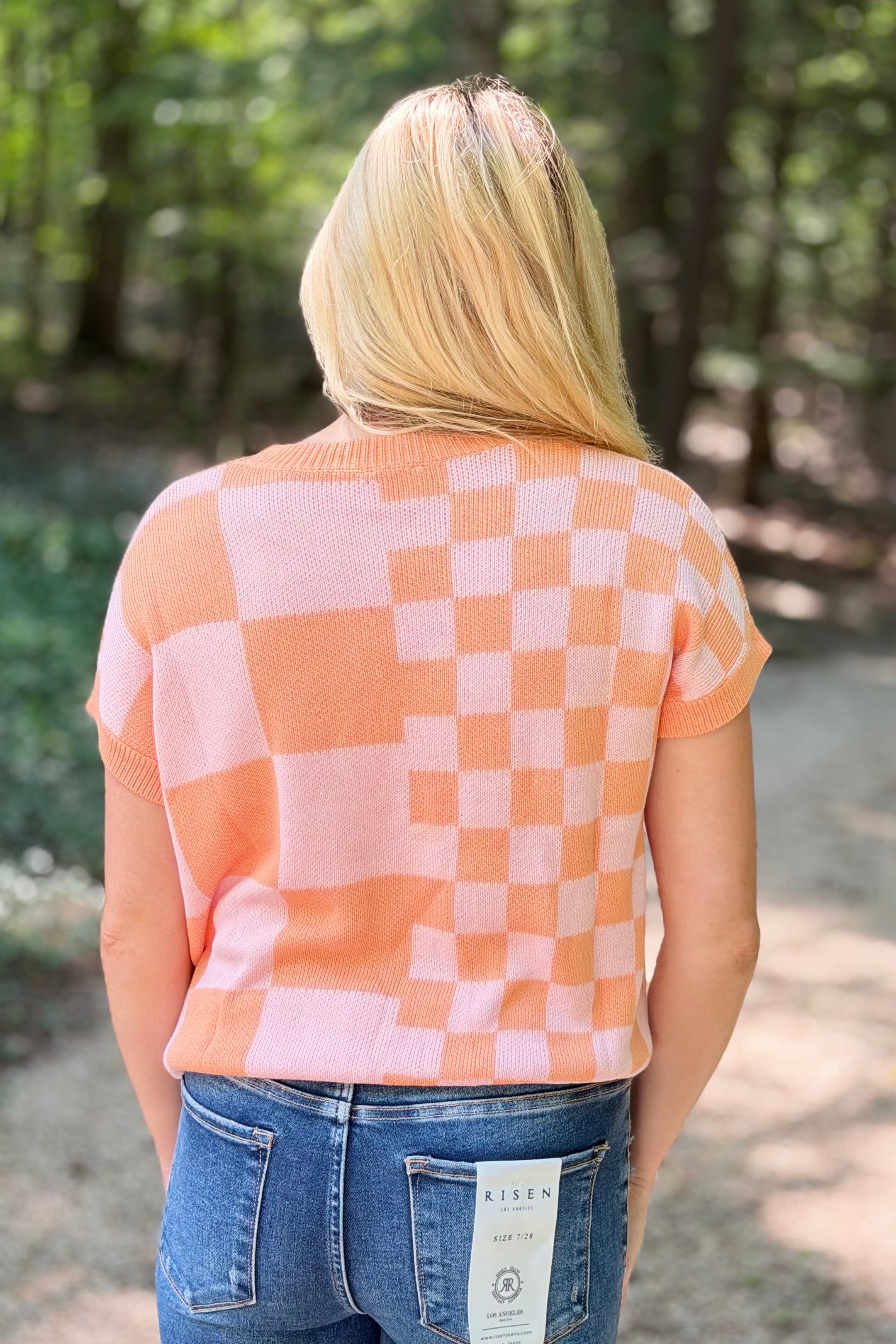 Checkered Casual Top - Mango