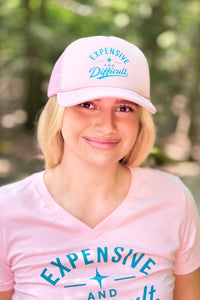 Expensive And Difficult Trucker Hat - Rose