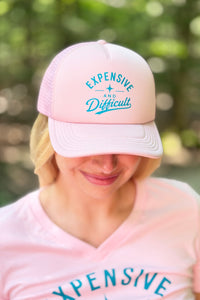 Expensive And Difficult Trucker Hat - Rose