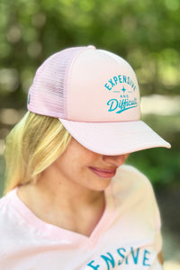 Expensive And Difficult Trucker Hat - Rose