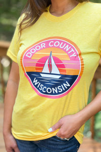 Door County Sunset Sail Large - Yellow