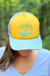 Expensive And Difficult Trucker Hat - Green