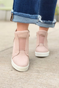 Zoey Hidden Wedge Sneaker - Blush