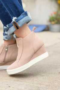 Zoey Hidden Wedge Sneaker - Blush
