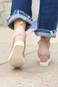 Zoey Hidden Wedge Sneaker - Blush
