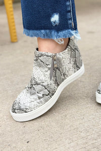 Piper Hidden Wedge Sneakers - Snake