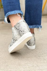 Piper Hidden Wedge Sneakers - Snake