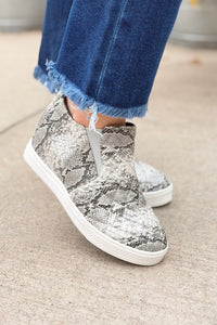 Piper Hidden Wedge Sneakers - Snake