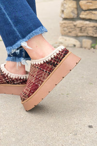 Brandi Mocha Tweed Mule Slipper