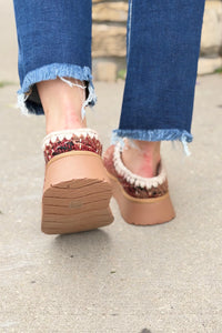 Brandi Mocha Tweed Mule Slipper