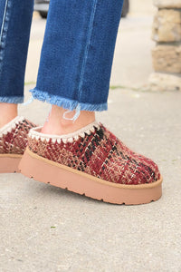 Brandi Mocha Tweed Mule Slipper