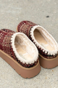 Brandi Mocha Tweed Mule Slipper