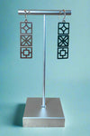 Retro Breeze Blocks Earrings - Silver