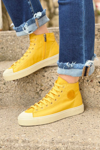 August Leather Sneaker Hightop - Tetris