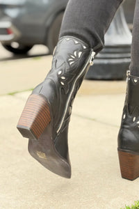 Sorrel Paneled Western Bootie - Black