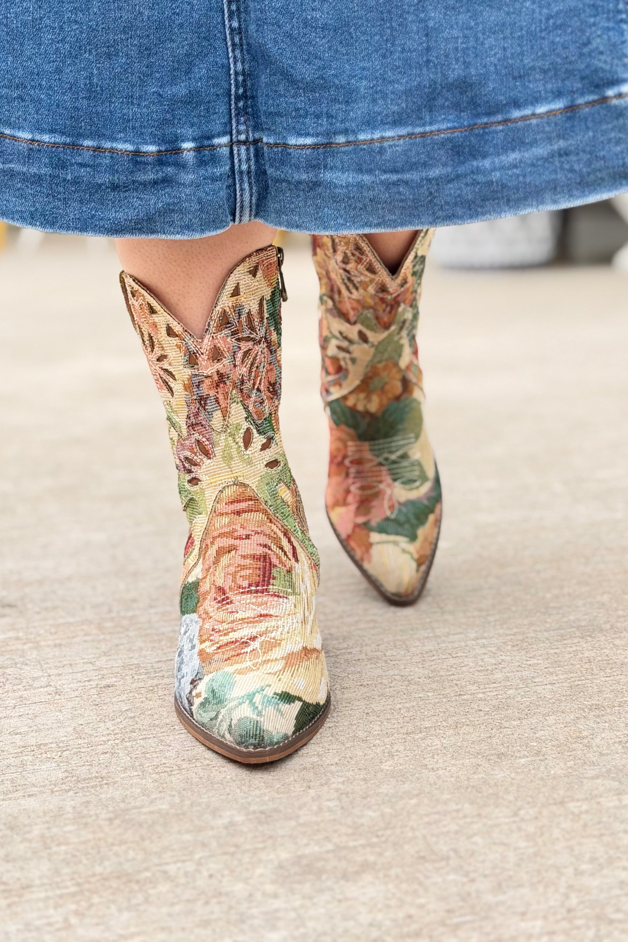 Sorrel Tapestry Western Bootie - Floral