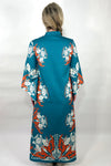 Botanical Graphic Maxi Dress - Blue
