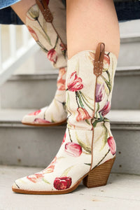 Tesha Tulip Floral Cowboy Boot