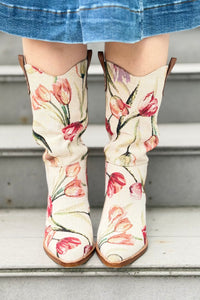 Tesha Tulip Floral Cowboy Boot