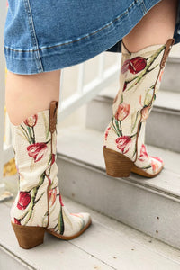 Tesha Tulip Floral Cowboy Boot