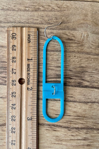 Geometric Mismatched Earrings - Blue
