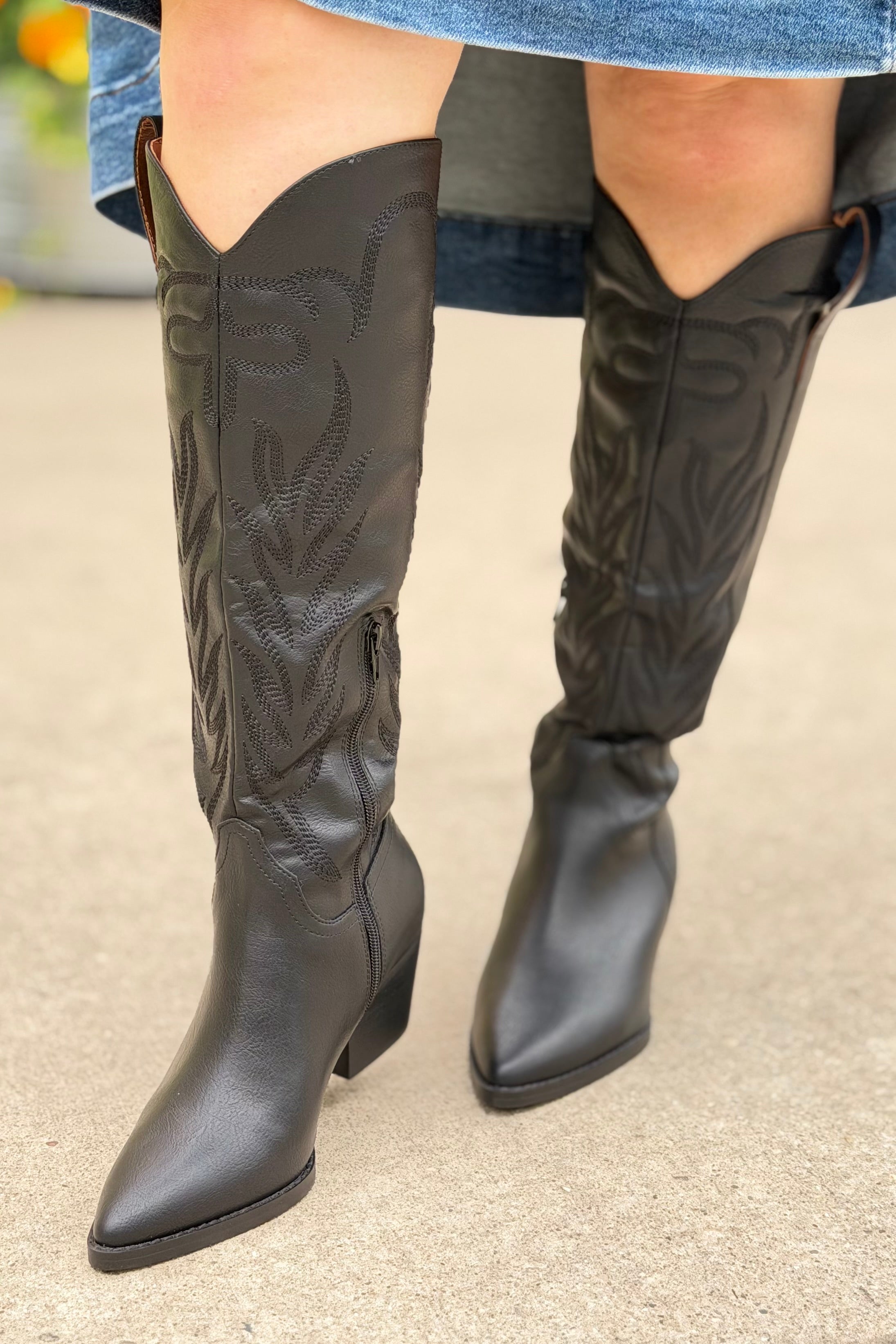 Samara Embroidered Western Boot