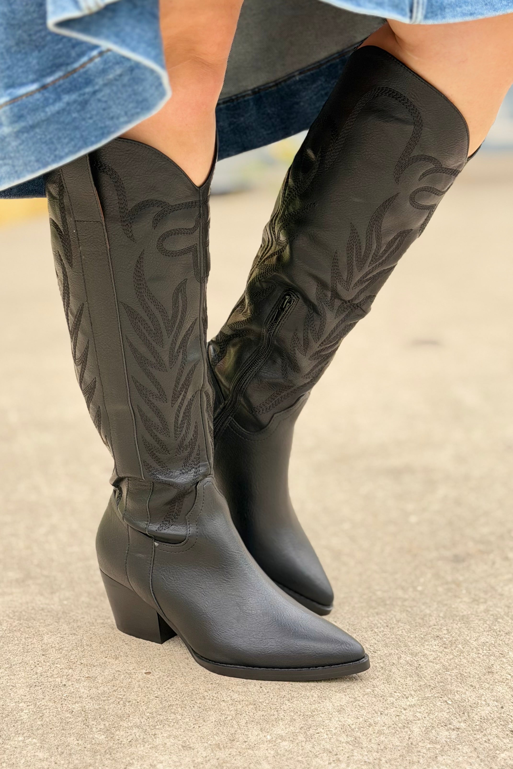 Samara Embroidered Western Boot