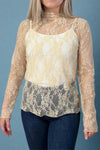 Sheer Lace Top - Cream