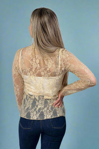 Sheer Lace Top - Cream