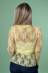 Sheer Lace Top - Lemon
