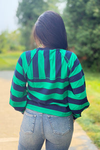 Casual Stripe Top - Navy