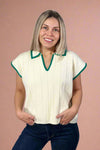 Collared Sweater Vest - Off White