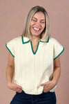 Collared Sweater Vest - Off White